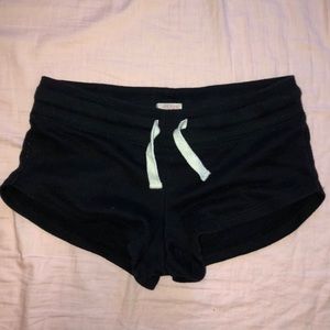 Black cheeky sweat shorts